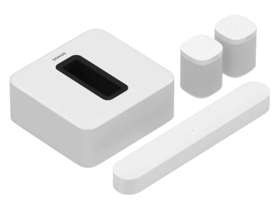 Sonos Immersive Set with Beam (Beam G2 + Sub + (2) One SL) - White